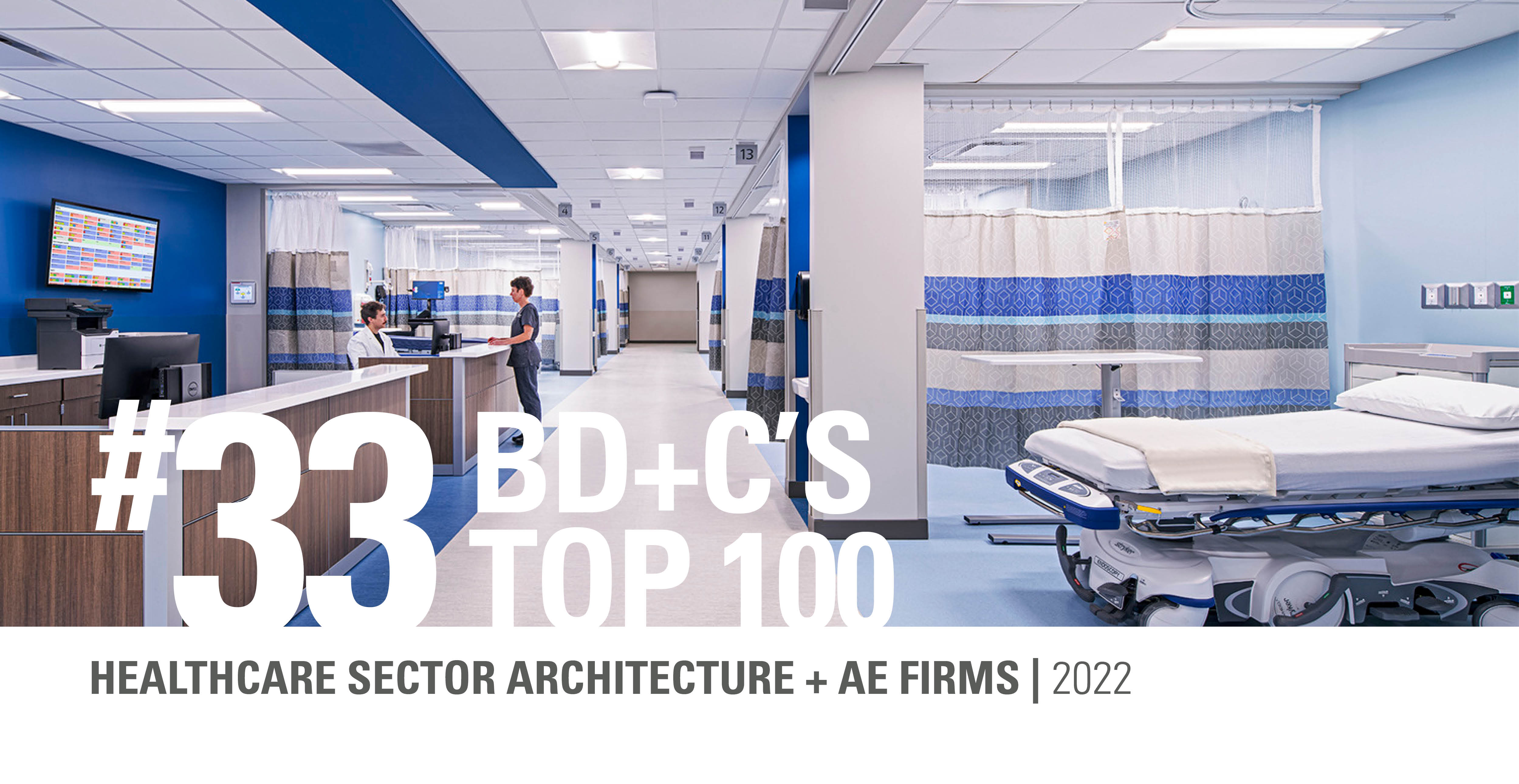 /#33 in BDC's top 170 healthcare architecture firms 2022